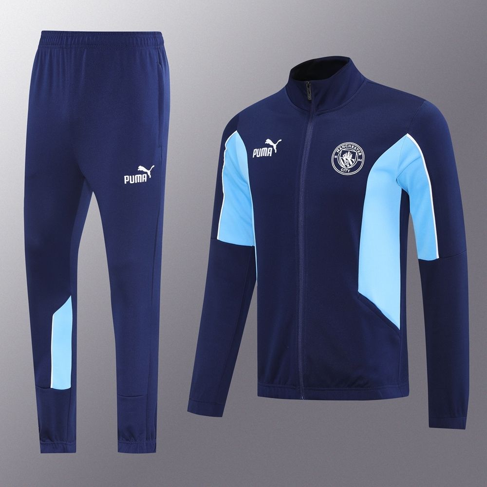 Manchester City Navy and Blue Long Tracksuit Set Manchester City Navy and Blue Long Tracksuit Set