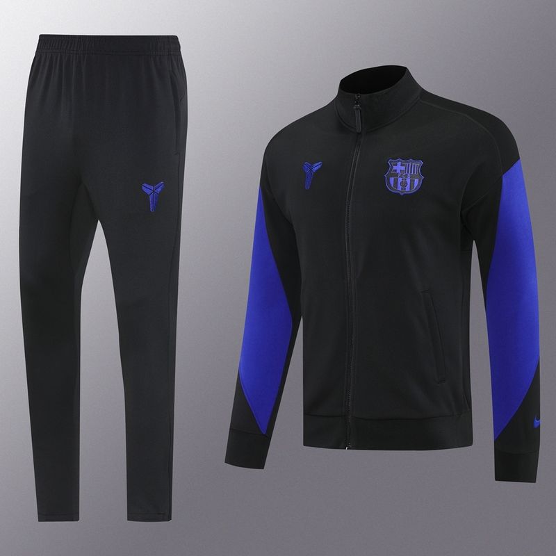 Barcelona Black and Blue Tracksuit Set