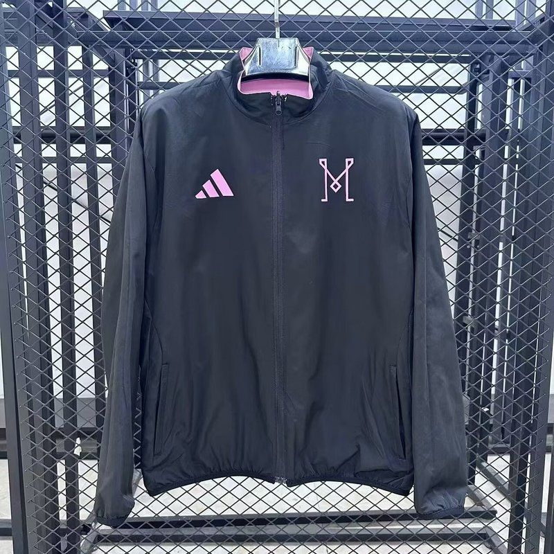 Inter Miami Black and Pink Reversible Windbreaker 