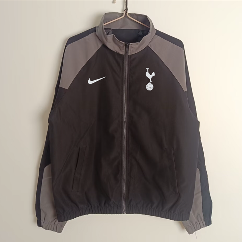 Tottenham Black and Grey Windbreaker 