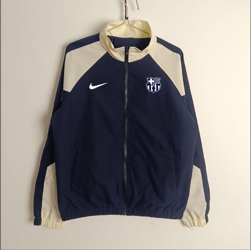 Barcelona Navy and Beige Windbreaker  Barcelona Navy and Beige Windbreaker