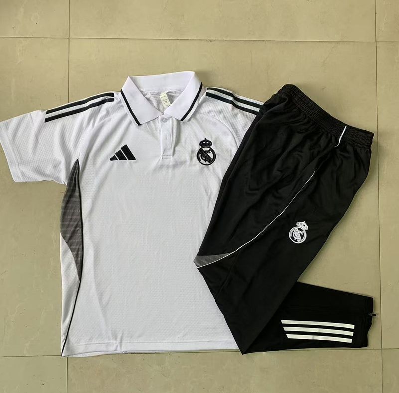 Real Madrid White Short Sleeve Tracksuit