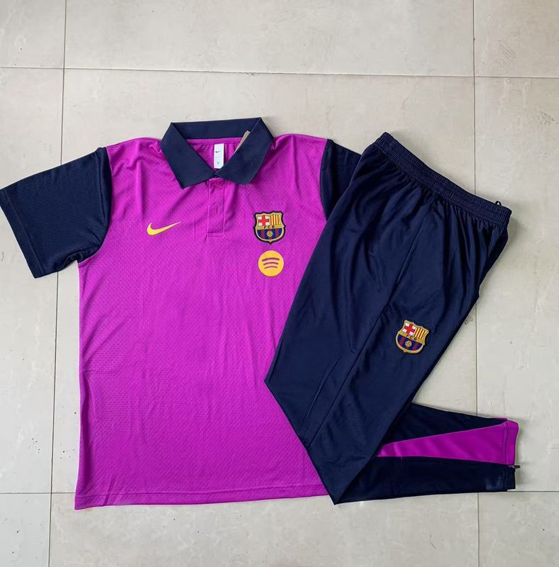 Barcelona Purple and Navy Short Sleeve Tracksuit