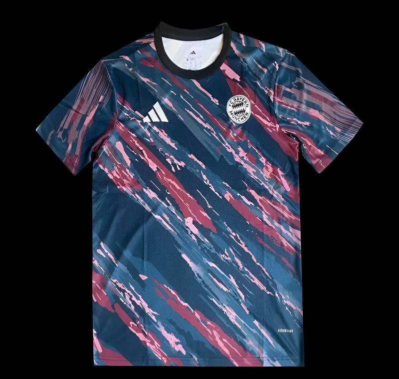 Bayern Munich Navy and Pink Paint Special Fan Jersey