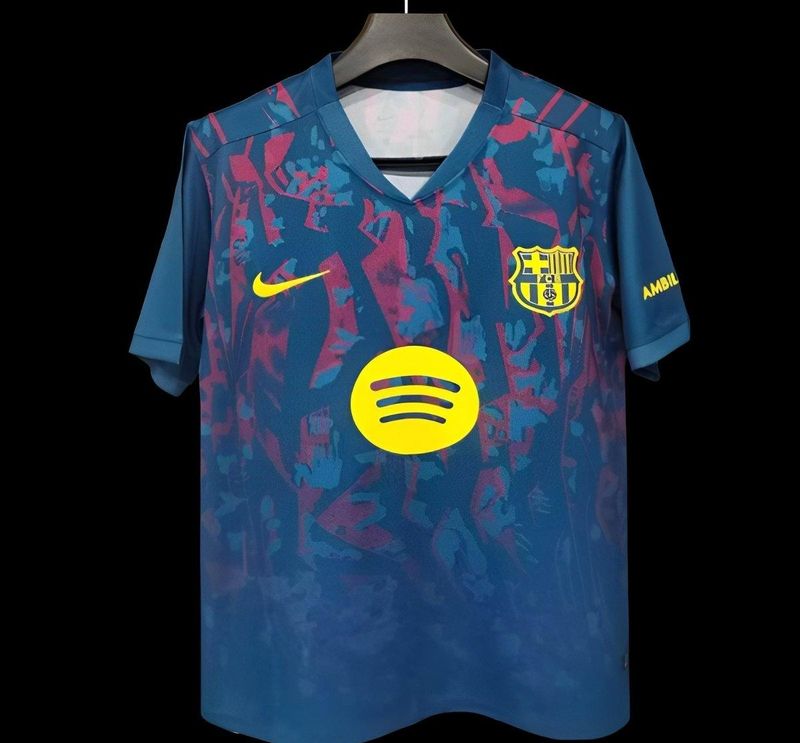 Barcelona Navy and Maroon Special Fan Jersey