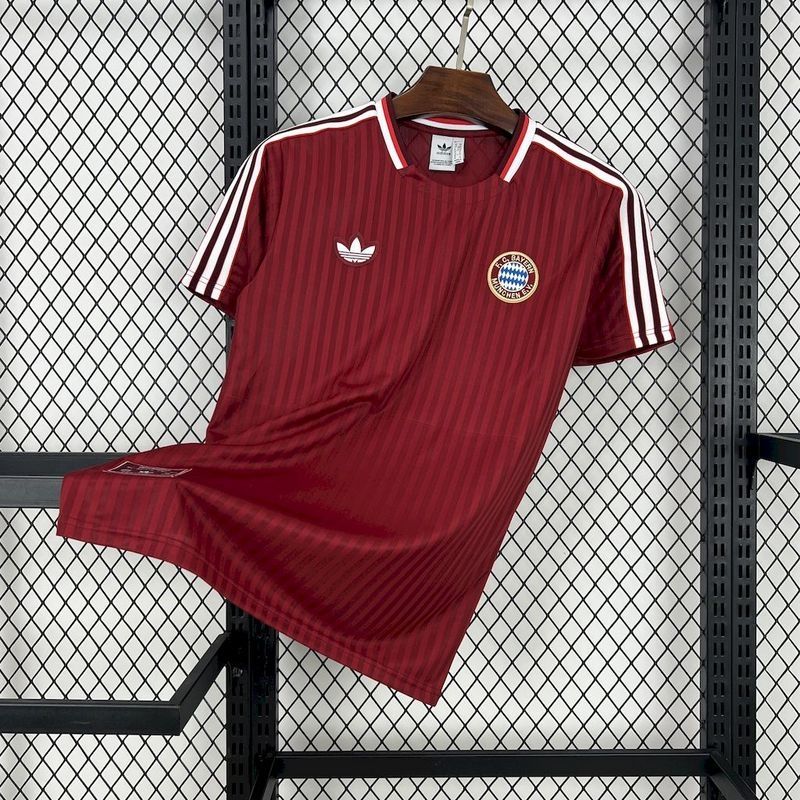 Bayern Munich Maroon Stripe Special Fan Jersey