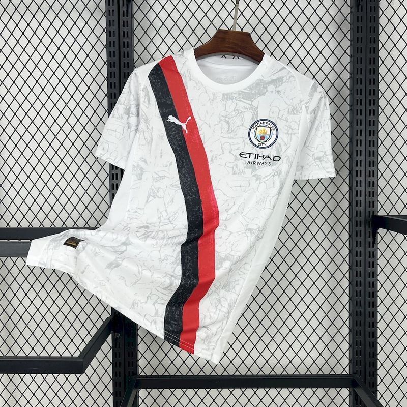 Manchester City White, Red and Black Special Fan Jersey Manchester City White, Red and Black Special Fan Jersey