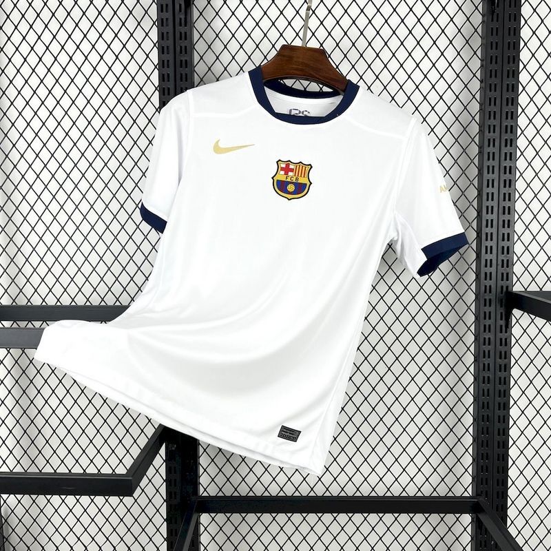Barcelona White and Navy Special Fan Jersey