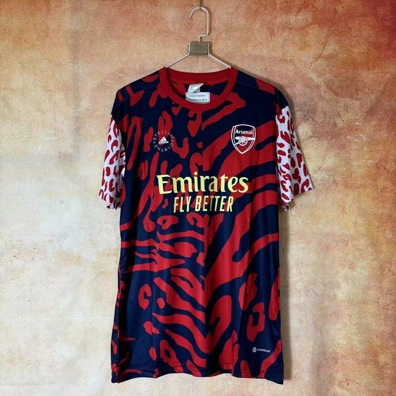 Arsenal Red, Navy and White Animal Print Special Fan Jersey
