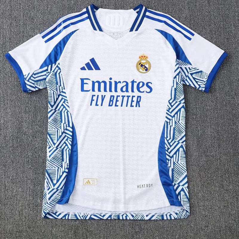 Real Madrid Blue and White Special Fan Jersey