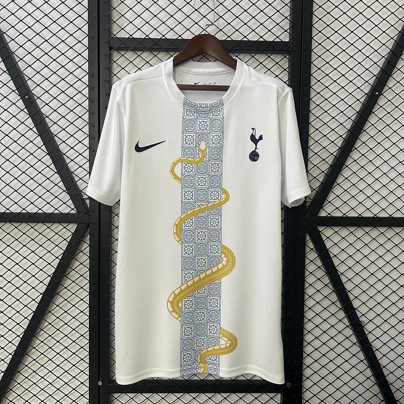 Tottenham White and Golden Tan Snake Special Fan Jersey Tottenham White and Golden Tan Snake Special Fan Jersey