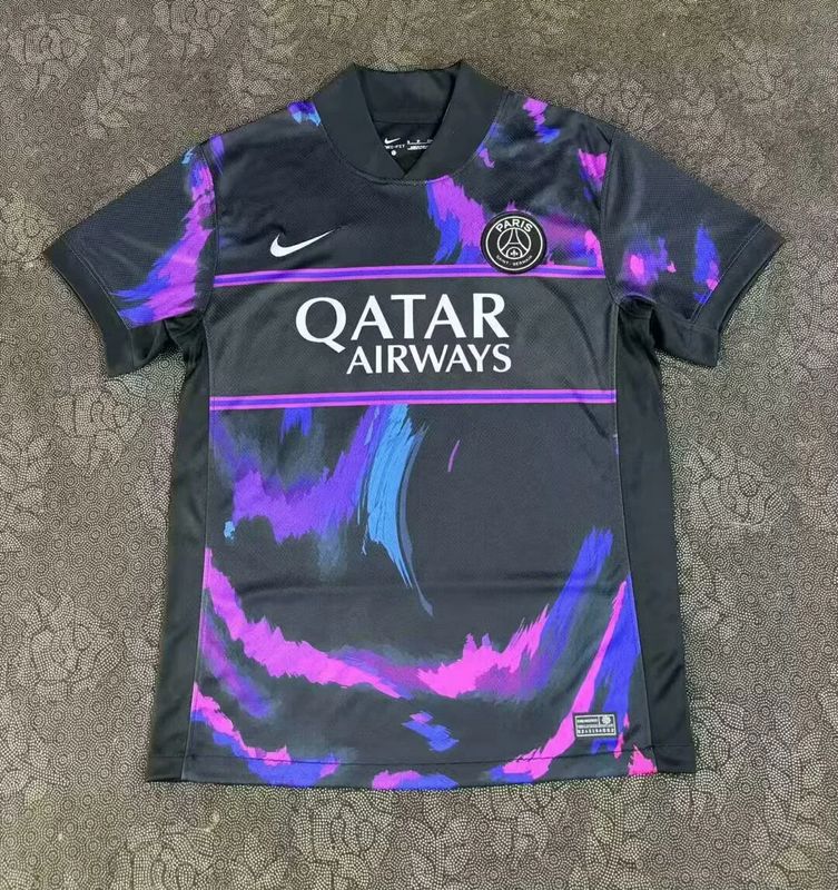 PSG Black, Blue and Purple Brush Strokes Special Fan Jersey