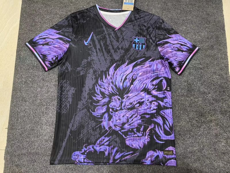 Barcelona Black and Purple Lion Special Fan Jersey Barcelona Black and Purple Lion Special Fan Jersey
