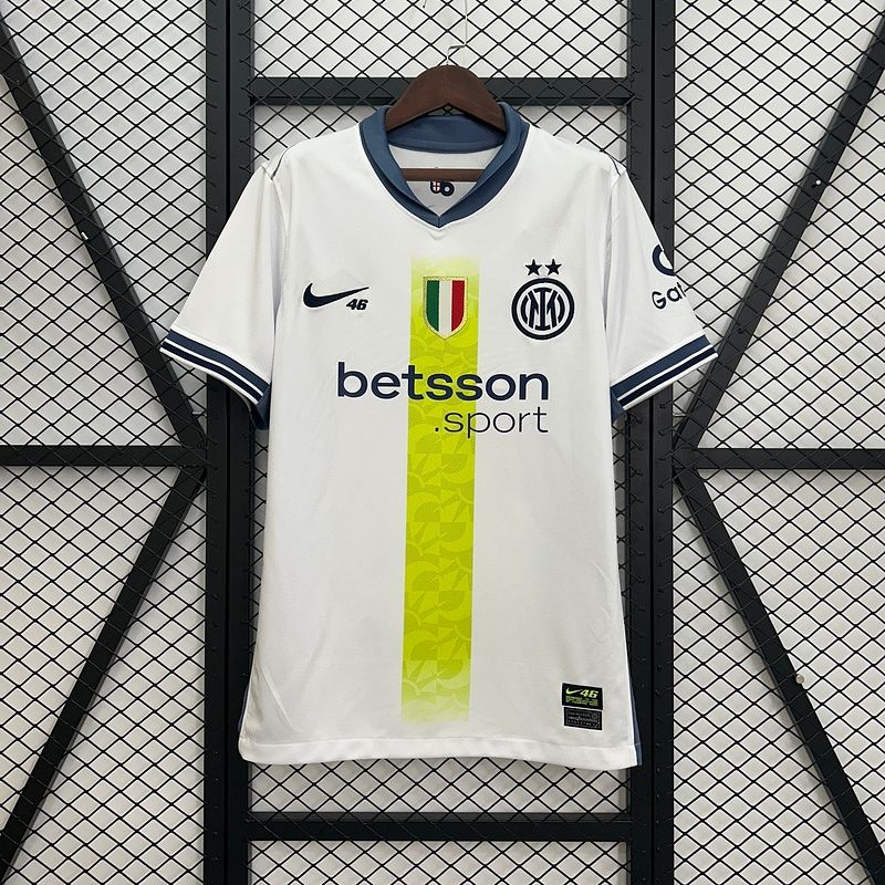 Inter Milan Away Yellow Stripe Special Fan Jersey Inter Milan Away Yellow Stripe Special Fan Jersey