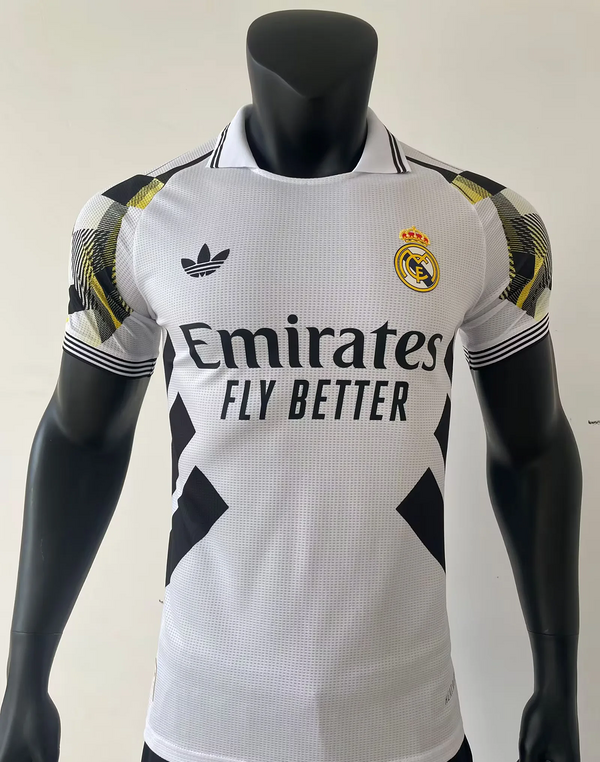Real Madrid White, Black and Yellow Special Vapor Jersey