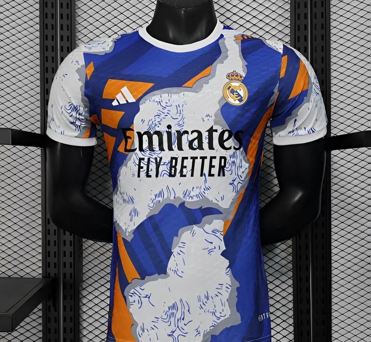 Real Madrid White, Blue and Orange Special Vapor Jersey Real Madrid White, Blue and Orange Special Vapor Jersey