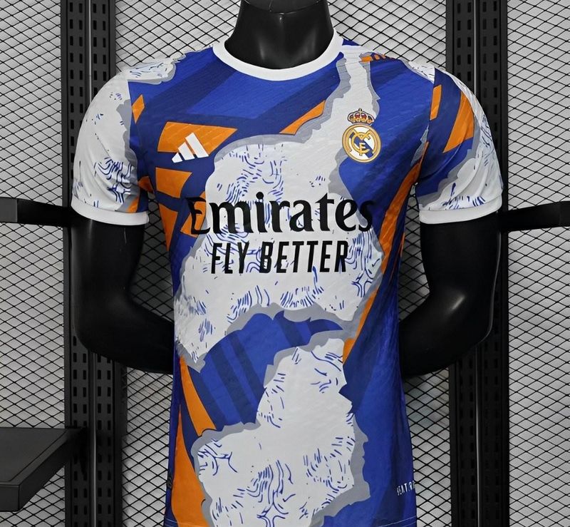 Real Madrid White, Blue and Orange Special Vapor Jersey