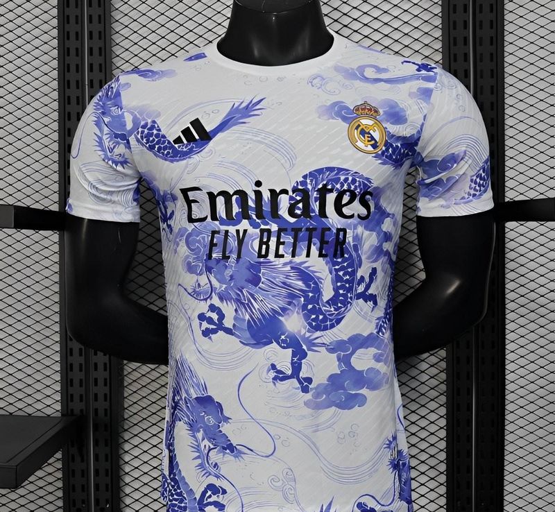 Real Madrid Blue and White Dragon Special Vapor Jersey