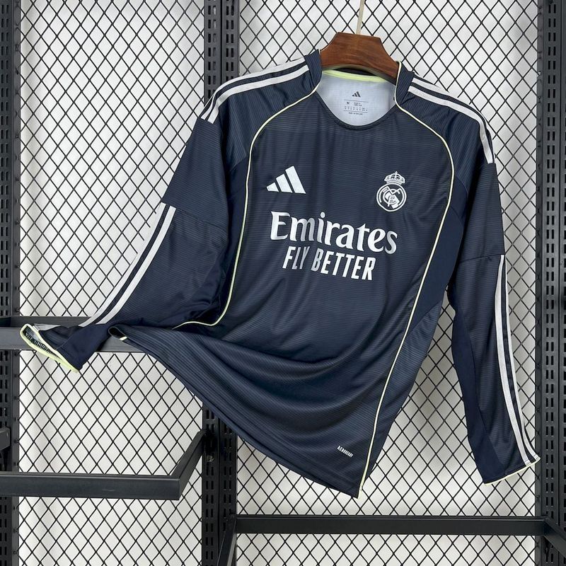 Real Madrid Away Long Sleeve Fan Jersey