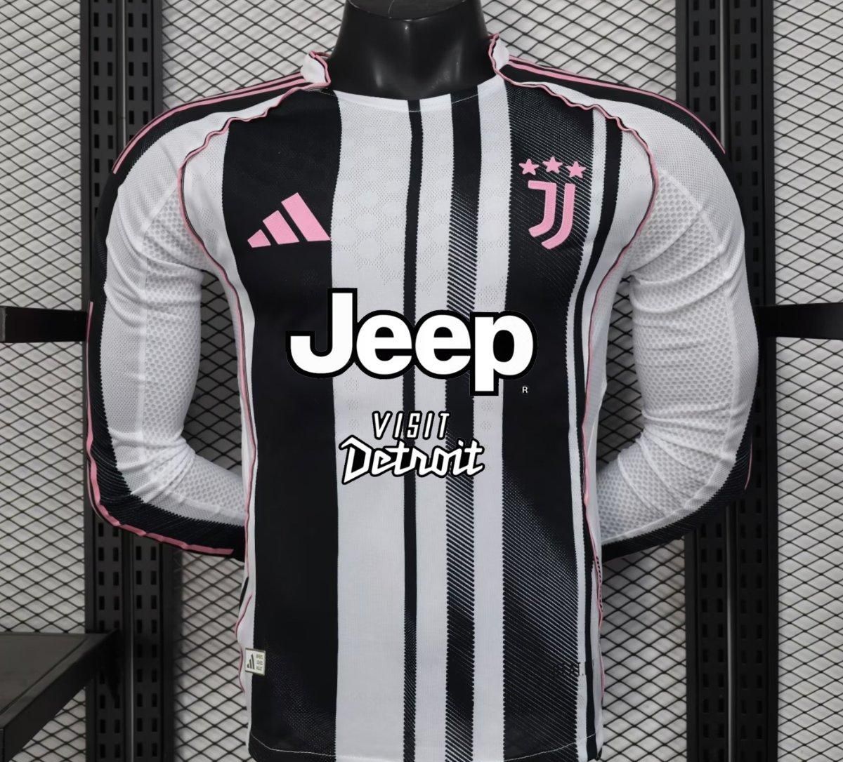 Juventus Home Long Sleeve Player Jersey