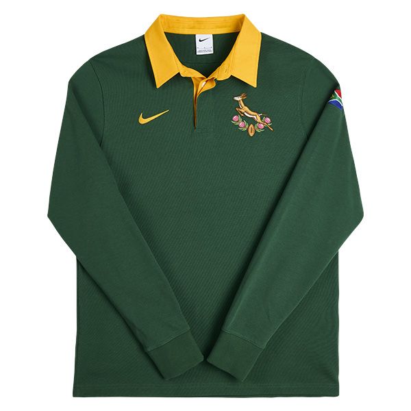 South Africa Springbok Home Collar Long Sleeve Jersey