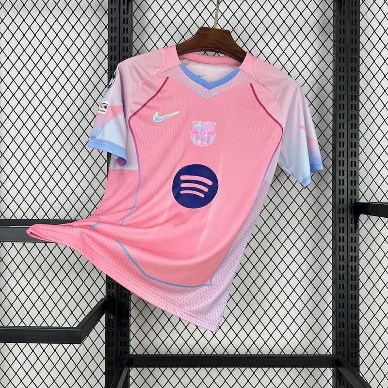 Barcelona Pastel Pink, Blue and Purple Special Fan Jersey Barcelona Pastel Pink, Blue and Purple Special Fan Jersey