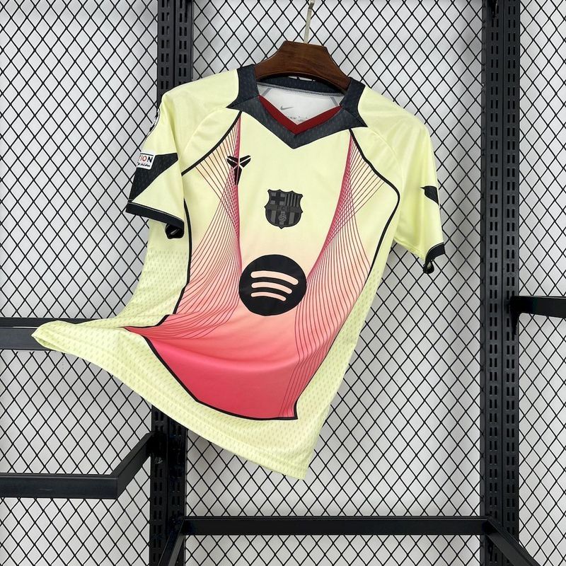 Barcelona Pastel Yellow and Red Special Fan Jersey
