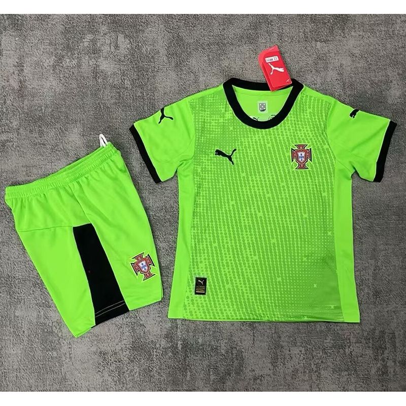 Portugal Neon Green and Black Special Kids Kit