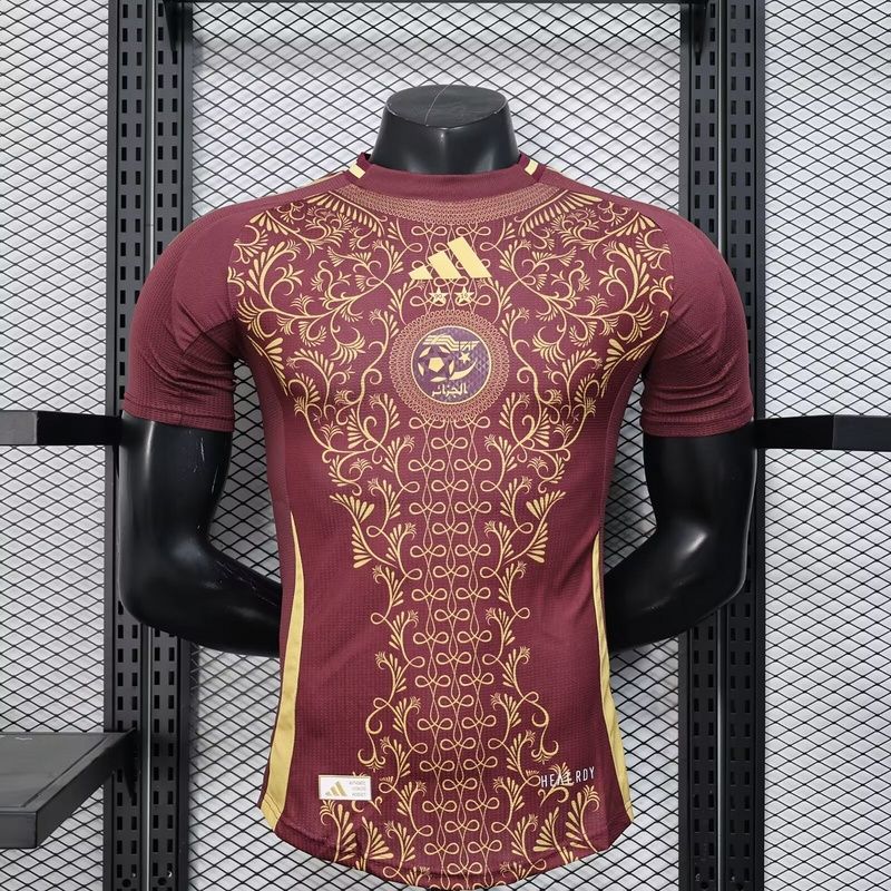 Algeria Maroon and Gold Special Vapor Jersey Algeria Maroon and Gold Special Vapor Jersey