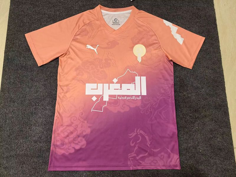 Morocco Orange and Pink Special Stadium Jersey