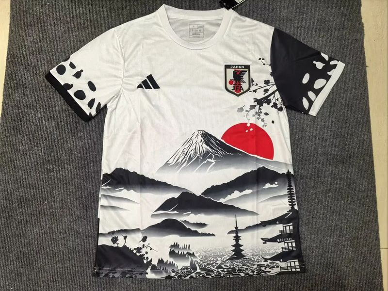 Japan White, Black and Red Mountain View Special Stadium Jersey Japan White, Black and Red Mountain View Special Stadium Jersey