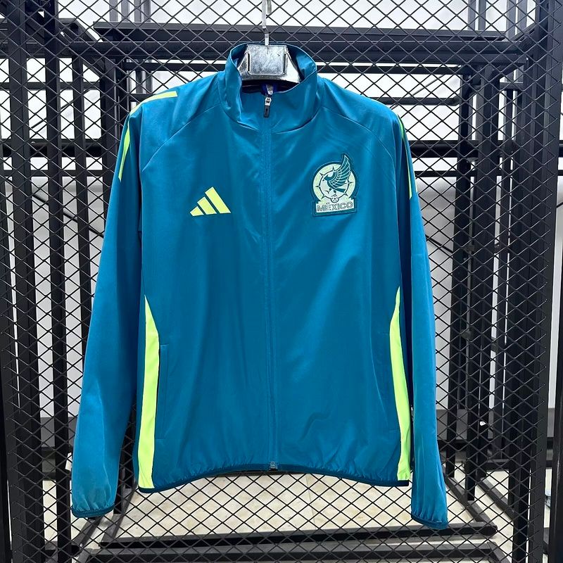 Mexico Blue and Lime Green Windbreaker Mexico Blue and Lime Green Windbreaker