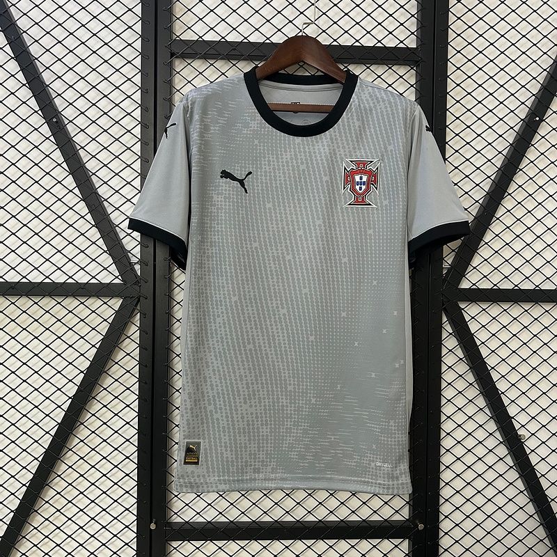 Portugal Grey and Black Special Stadium Jersey Portugal Grey and Black Special Stadium Jersey