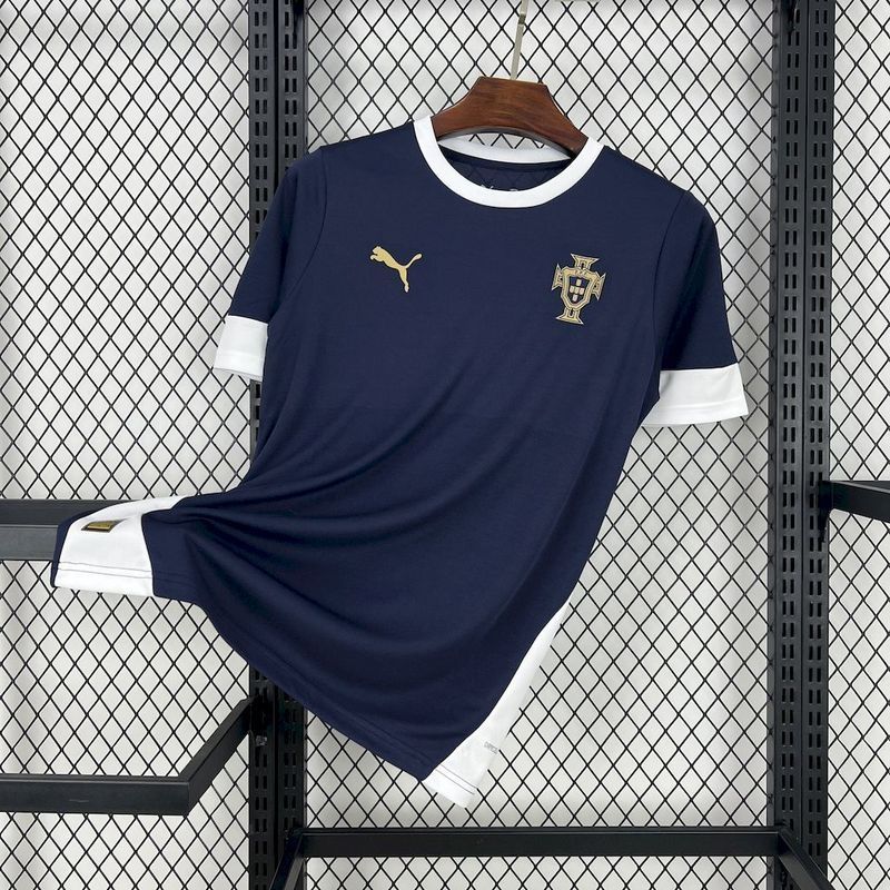 Portugal Navy and White Special Stadium Jersey