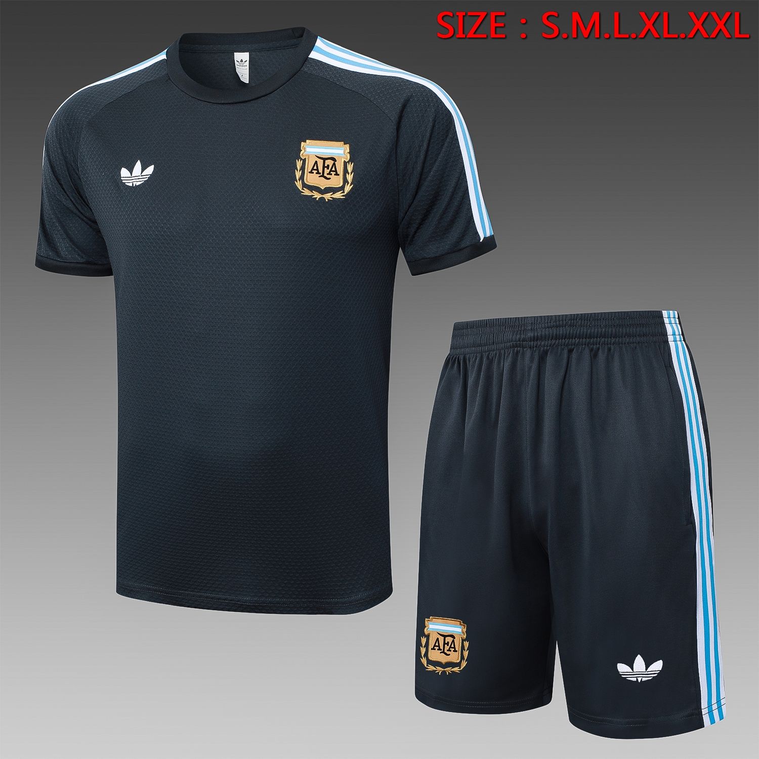 Argentina Navy and Powder Blue Short Sleeve Training Set Argentina Navy and Powder Blue Short Sleeve Training Set