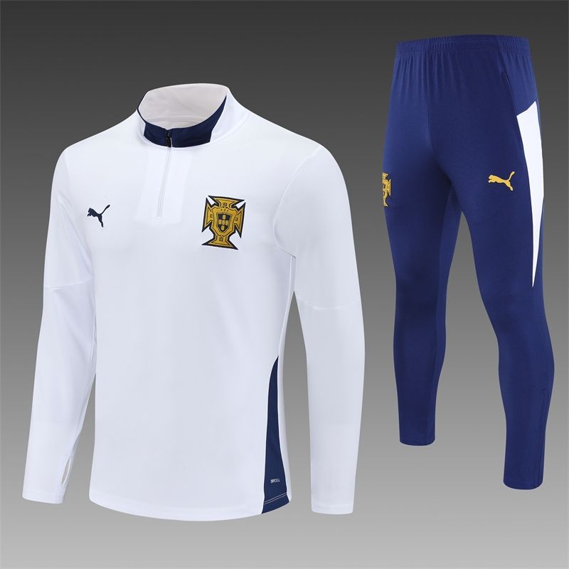 Portugal White and Navy Long Sleeve Training Set