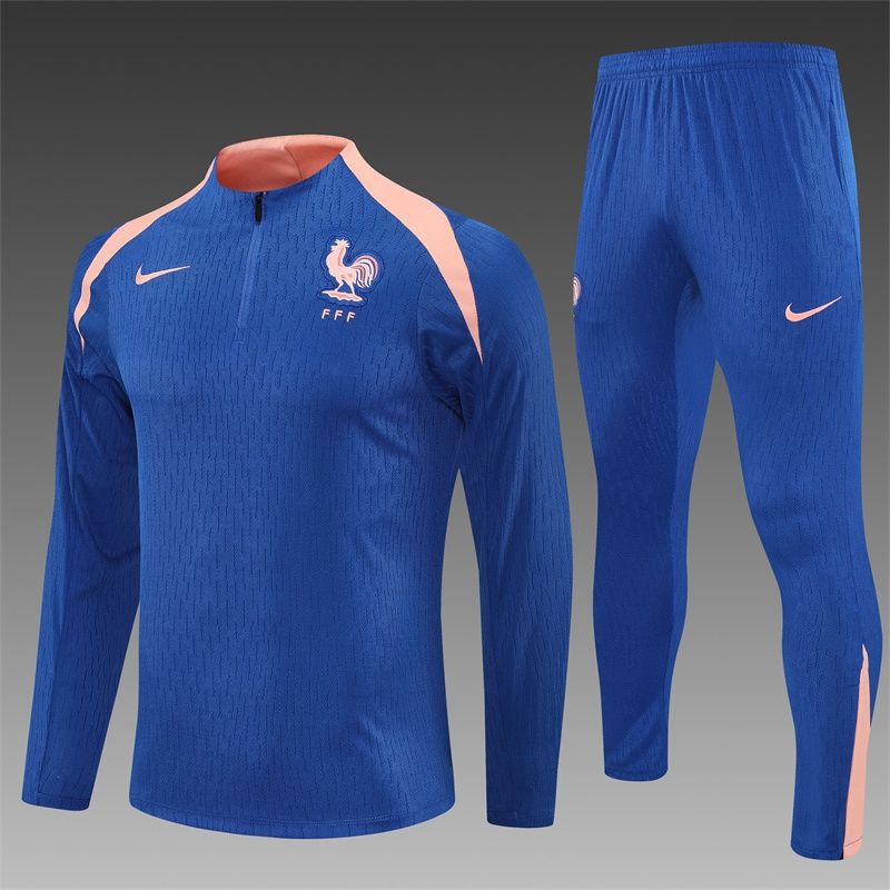 France Royal Blue and Peach Long Sleeve Training Set