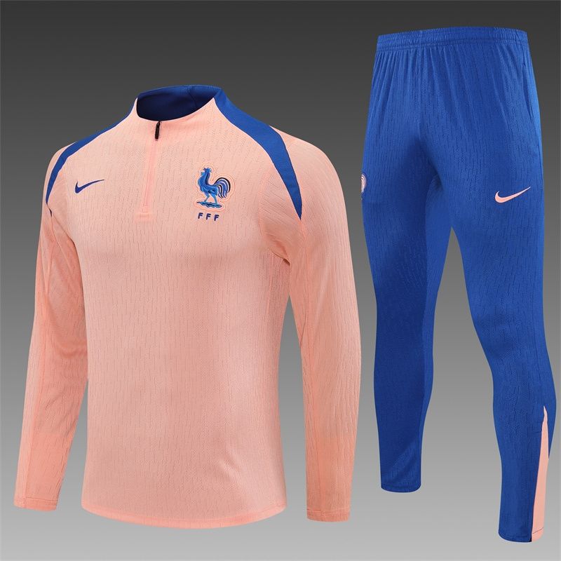 France Peach and Royal Blue Long Sleeve Training Set