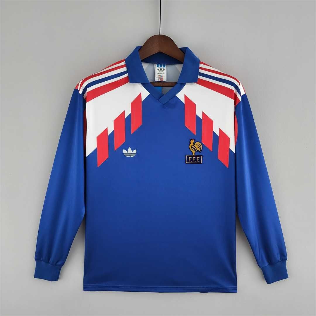 France Long Sleeve Home 88/90 France Long Sleeve Home 88/90