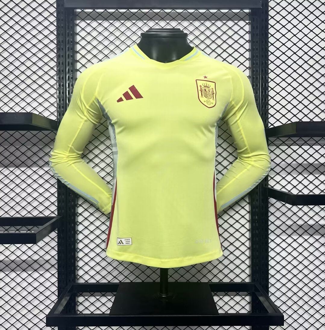 Spain Away Long Sleeve Player Jersey Spain Away Long Sleeve Player Jersey