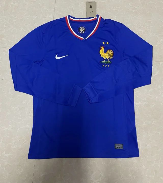 France Home Long Sleeve Fan Jersey France Home Long Sleeve Fan Jersey