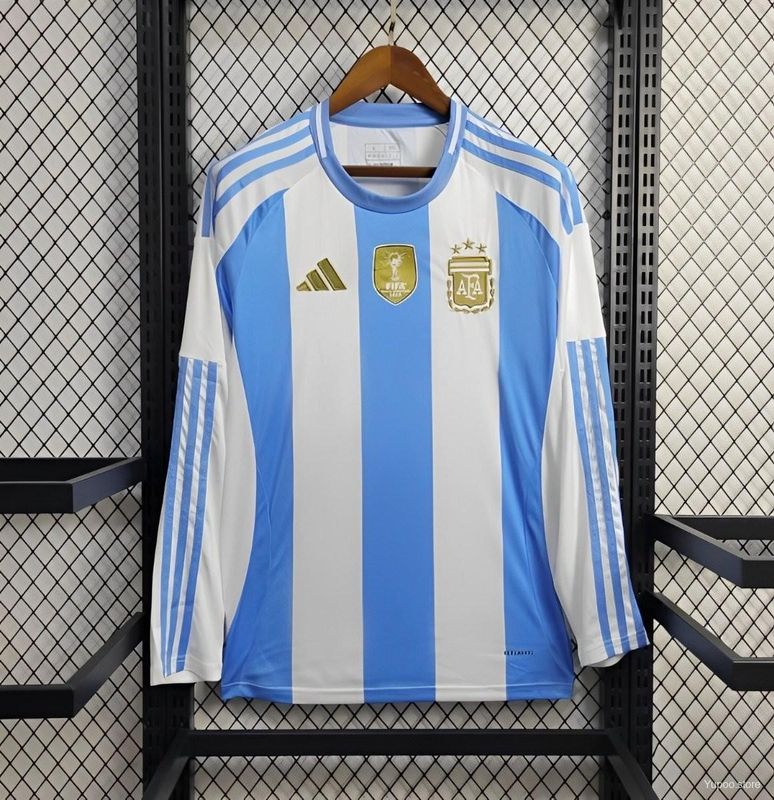 Argentina Home Long Sleeve Fan Jersey
