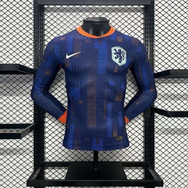 Netherlands Away Long Sleeve Player Jersey