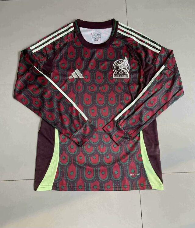 Mexico Home Long Sleeve Fan Jersey