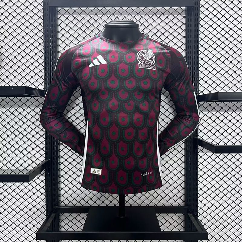 Mexico Home Long Sleeve Player Jersey