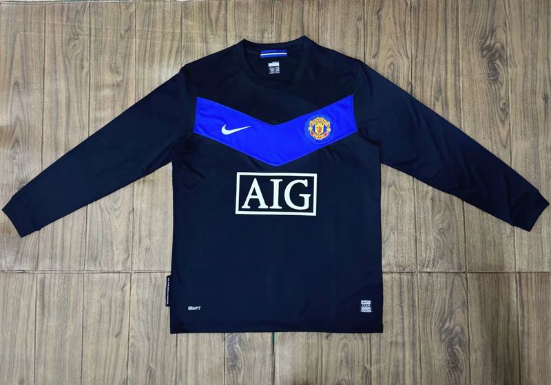 Man United Away 09/10 Long Sleeve Retro Jersey  Man United Away 09/10 Long Sleeve Retro Jersey
