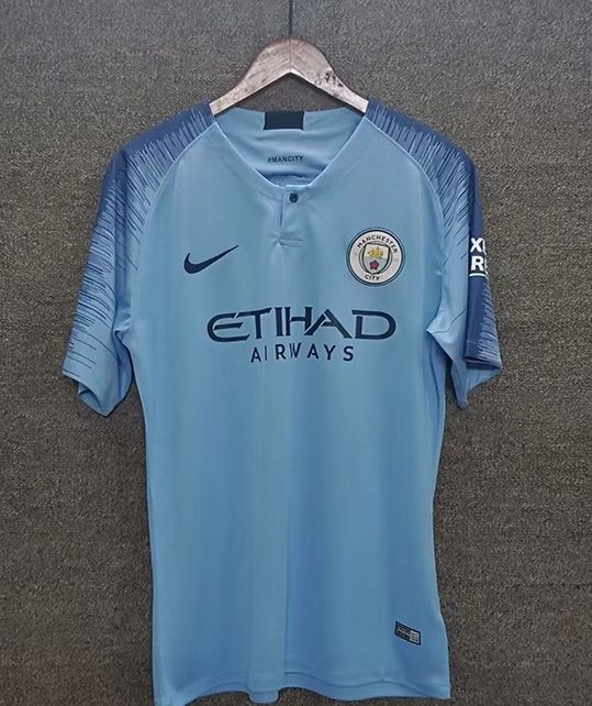 Manchester City Home 18/19 Retro Jersey  Manchester City Home 18/19 Retro Jersey