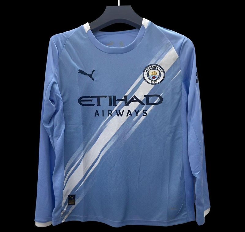Manchester City Home Long Sleeve Fan Jersey