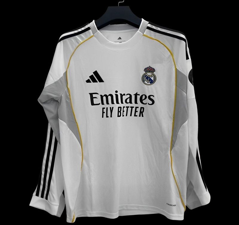 Real Madrid Home Long Sleeve Fan Jersey