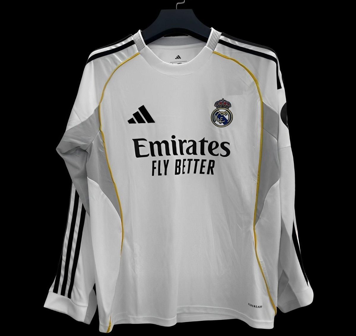 Real Madrid Home Long Sleeve Fan Jersey